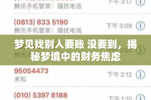 梦见找别人要账 没要到，揭秘梦境中的财务焦虑
