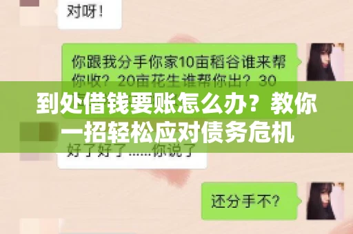 到处借钱要账怎么办？教你一招轻松应对债务危机