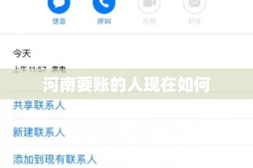 河南要账的人现在如何