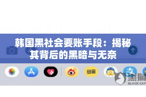 韩国黑社会要账手段：揭秘其背后的黑暗与无奈