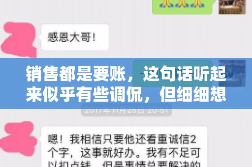 销售都是要账，这句话听起来似乎有些调侃，但细细想来，其中却蕴含着销售的艰辛与无奈。在销售行业中，要账确实是一项不可或缺的工作，它不仅考验着销售人员的沟通技巧，更考验着他们的耐心和毅力。今天，我们就来聊聊销售与要账的那些事儿。